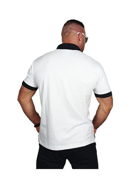 Koszulka męska T-shirt Polo Ciemna Strefa RPK CS Gotyk biała