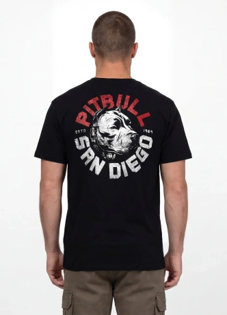 Koszulka męska T-Shirt Pit Bull Pitbull Dog SD czarna