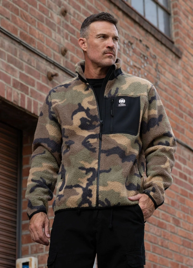 Bluza męska polarowa rozpinana Pit Bull Joyner woodland camo