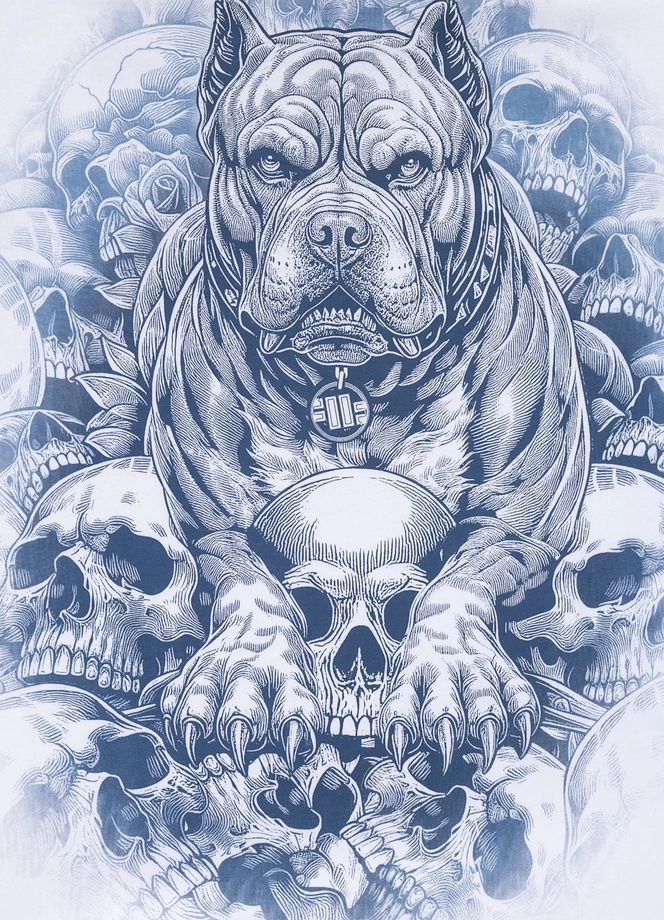 Koszulka męska T-Shirt Pitbull West Coast Guardian Angel biały