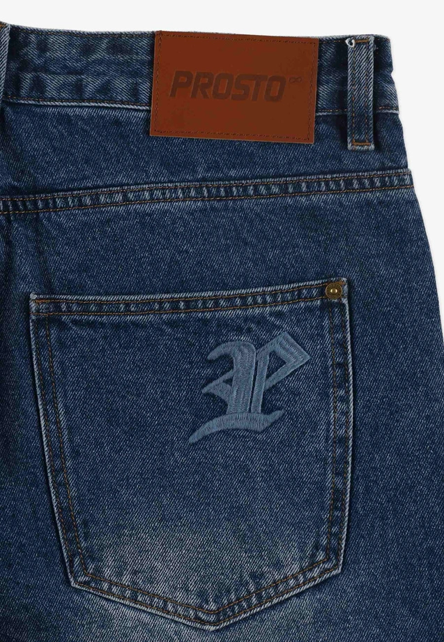Spodnie męskie Jeans Baggy Prosto Tarmac niebieskie