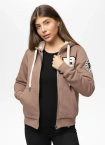 Bluza damska z kapturem ZIP Pit Bull Ruffina PB jasno brązowa