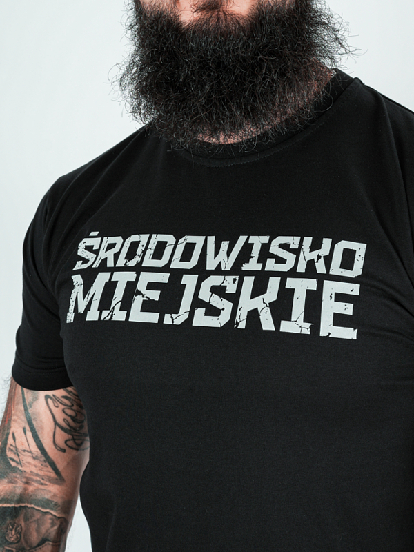 Koszulka męska t-shirt Środowisko Miejskie Essential Street Bear czarna