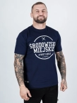 Koszulka męska t-shirt Środowisko Miejskie Theme granatowo/biała