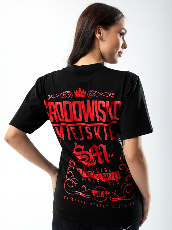 Koszulka męska t-shirt Środowisko Miejskie Theme czarna/czerwona