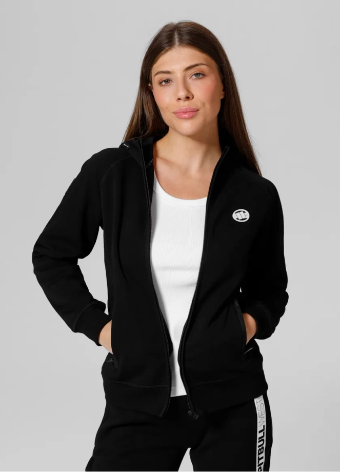Bluza damska z kapturem Pit Bull Pitbull Fuchsia 25 ZIP hooded czarna