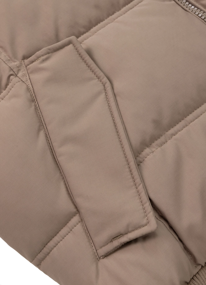 Kurtka zimowa męska Pit Bull Burnt Hooded Jacket beżowa