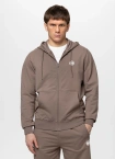 Bluza męska rozpinana z kapturem Pitbull Small Logo Nugget brązowa
