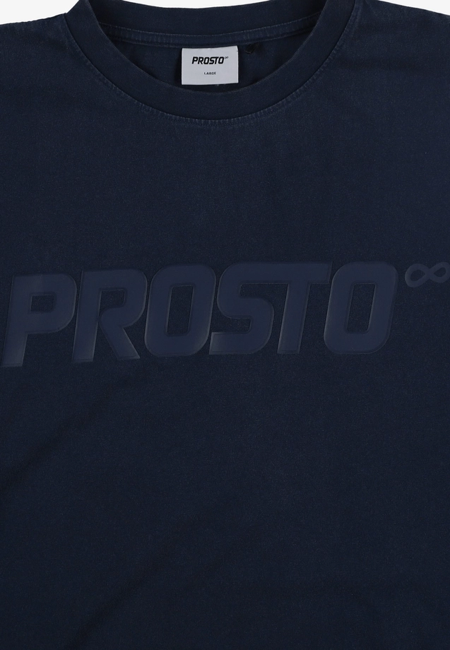 Koszulka męska t-shirt oversize Prosto Big Log Washed granatowa