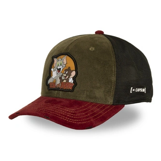 Czapka z daszkiem Capslab Looney Tunes Tom&Jerry khaki zielona