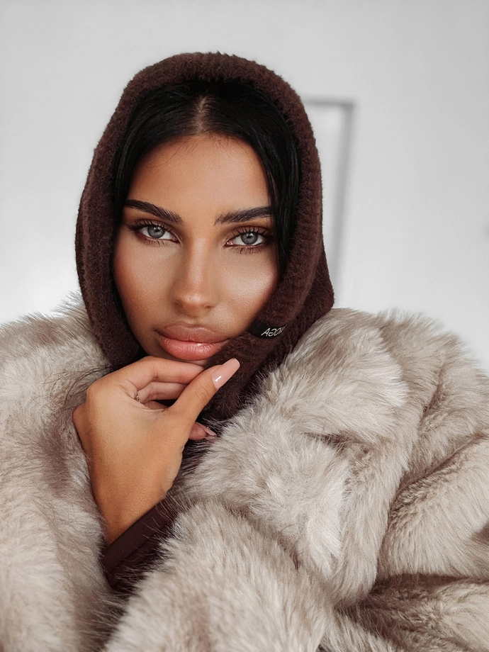 Balaclava Kaptur Olavoga Sabina brązowa