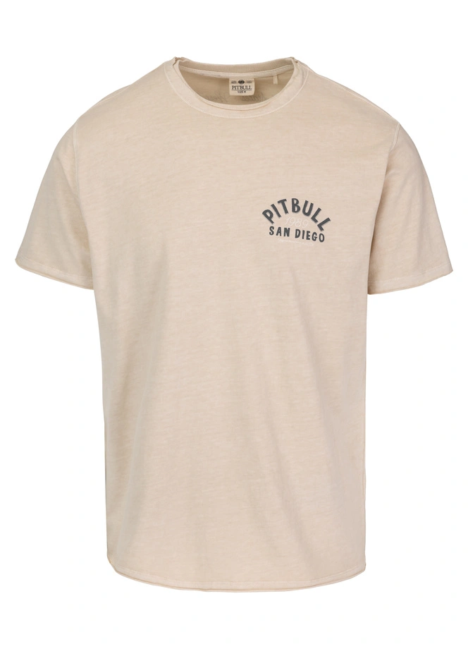 Koszulka męska T-Shirt Pit Bull Pitbull Denim Washed Raw Pacific ultra kremowa