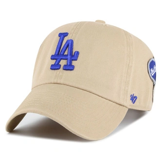Czapka z daszkiem 47 Brand Los Angeles Dodgers Badges Clean Up beżowa