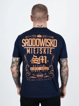 Koszulka męska t-shirt Środowisko Miejskie Theme granatowa