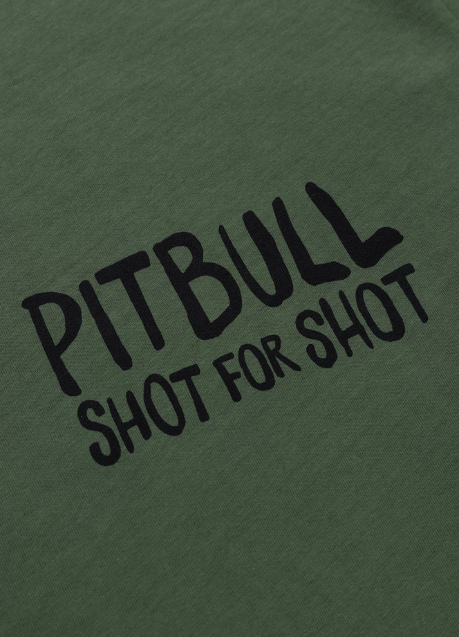 Koszulka męska T-Shirt Pit Bull Pitbull Shot For Shot zielona