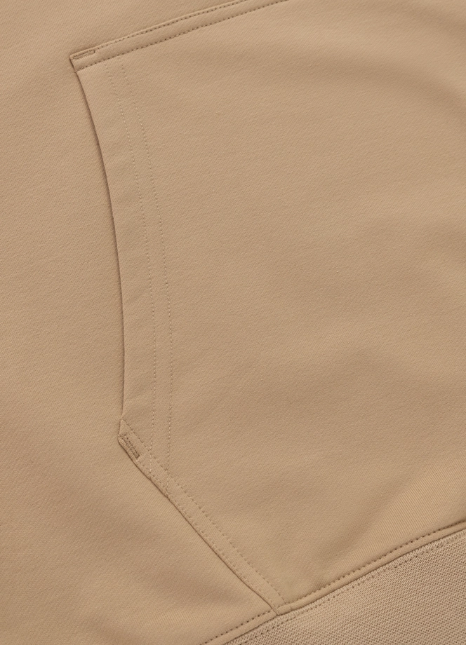 Bluza męska z kapturem Pitbull Pit Bull Tape Nugget beżowa