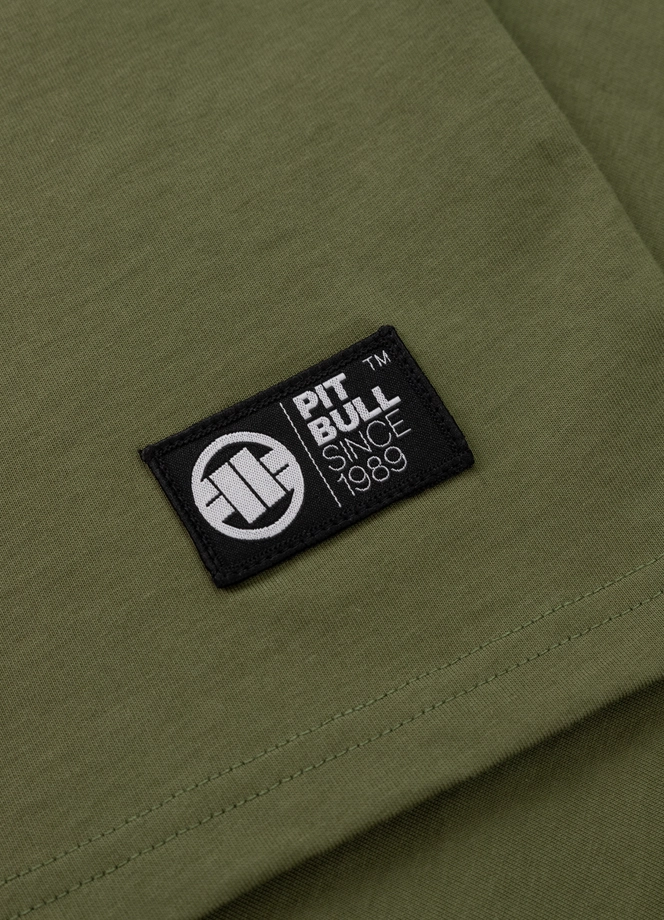 Koszulka męska T-Shirt Pitbull Small Logo oliwkowa zielona