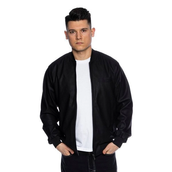 Kurtka wiosenna Mass Denim Boxer jacket skórzana black