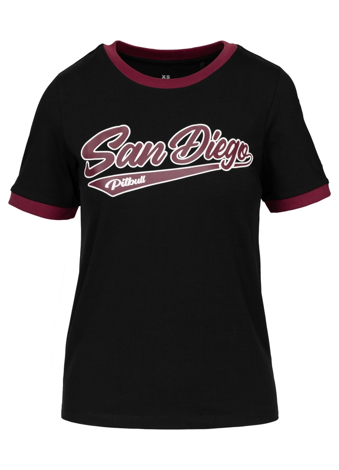 Koszulka t-shirt damska Pit Bull San Diego Angel czarna
