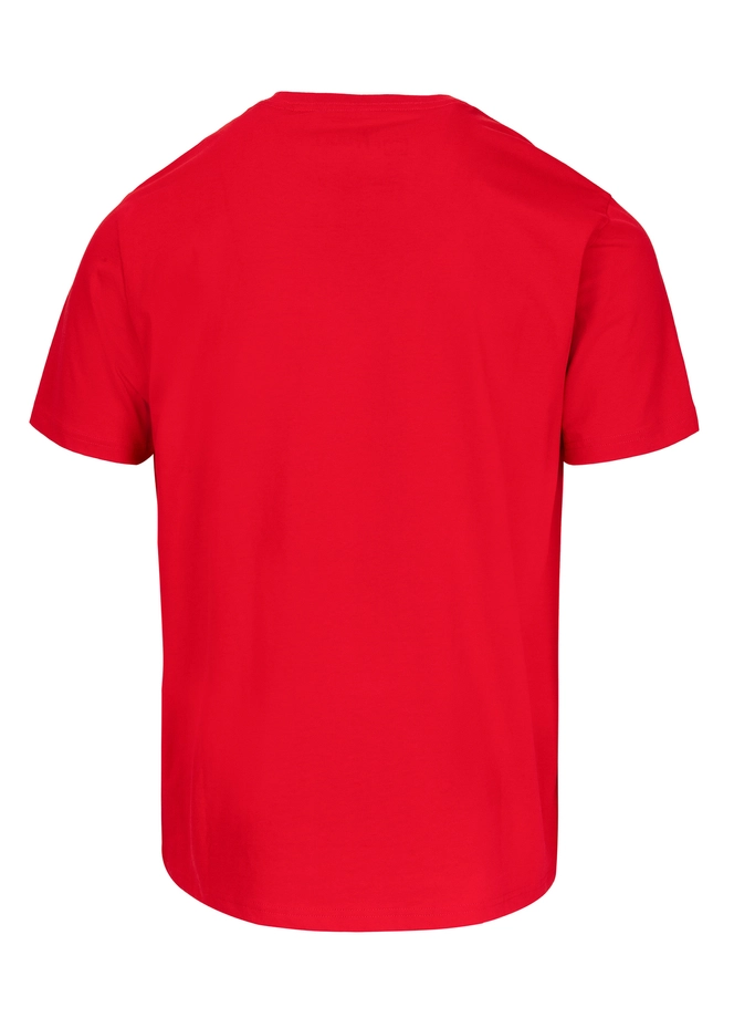 Koszulka męska T-Shirt Pit Bull Pitbull Surfing Dog czerwona