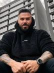 Bluza męska z kapturem Olavoga Fido czarna