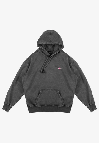 Bluza męska z kapturem oversize Prosto Washed99 grafitowa