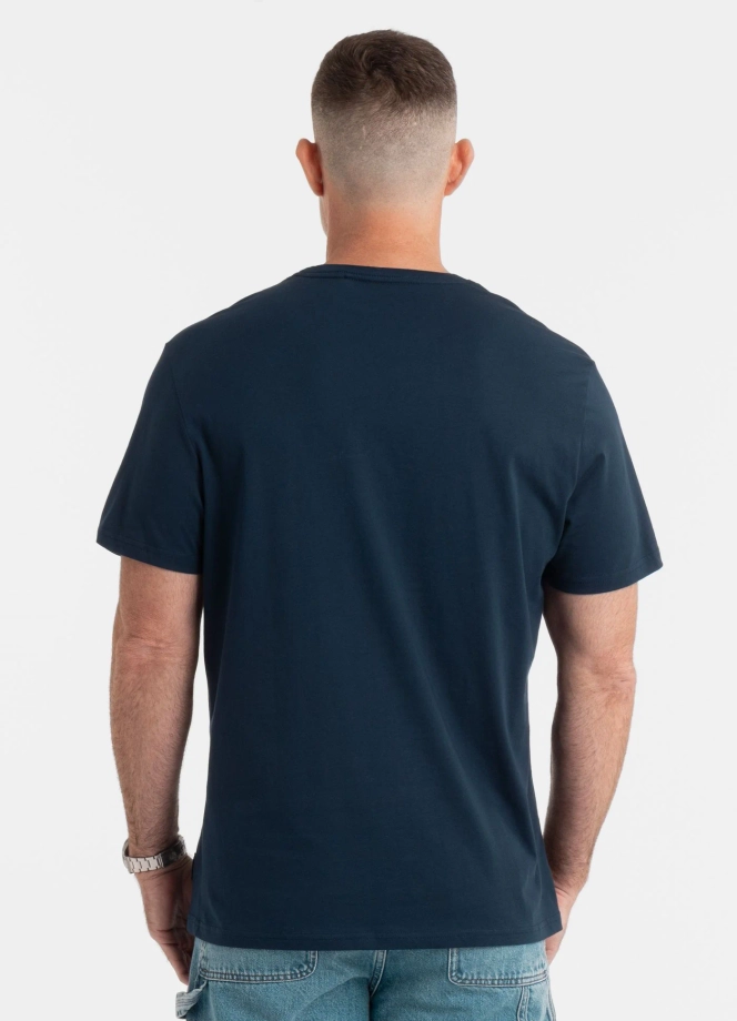 Koszulka męska T-Shirt Pitbull Small Logo granatowa