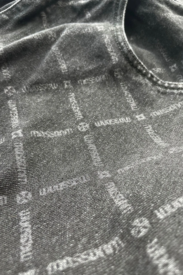 Spodnie męskie Jeans Extra Baggy Mass Denim Monogram czarne