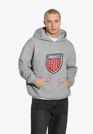 Bluza męska z kapturem Prosto Infine szara