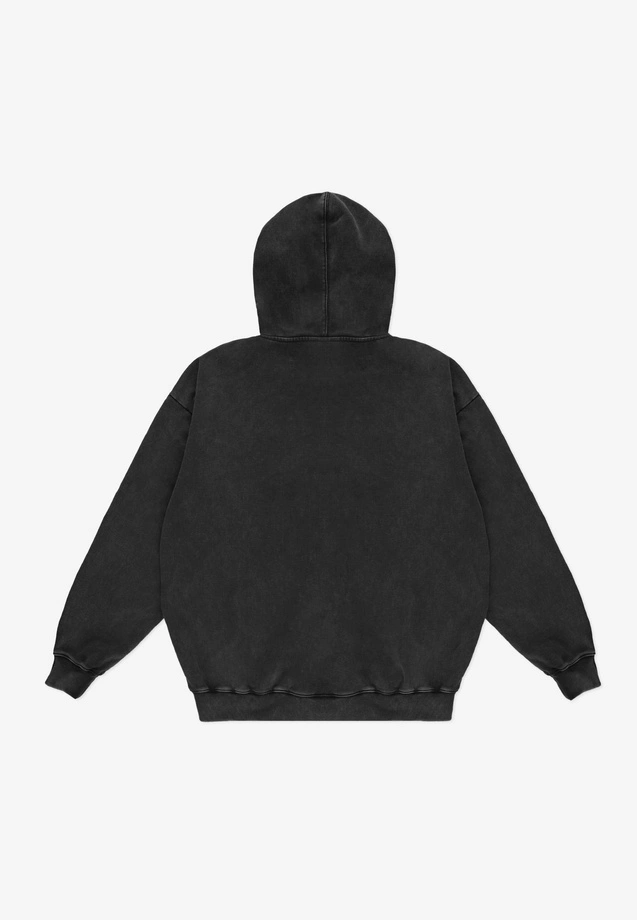 Bluza męska rozpinana z kapturem Prosto Team Washed czarna