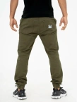 Spodnie męskie Jogger Jigga Wear Crown oliwkowe zielone