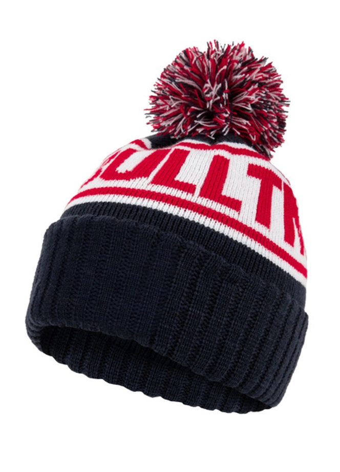 Czapka zimowa z pomponem Pit Bull Beanie Fleming navy/red