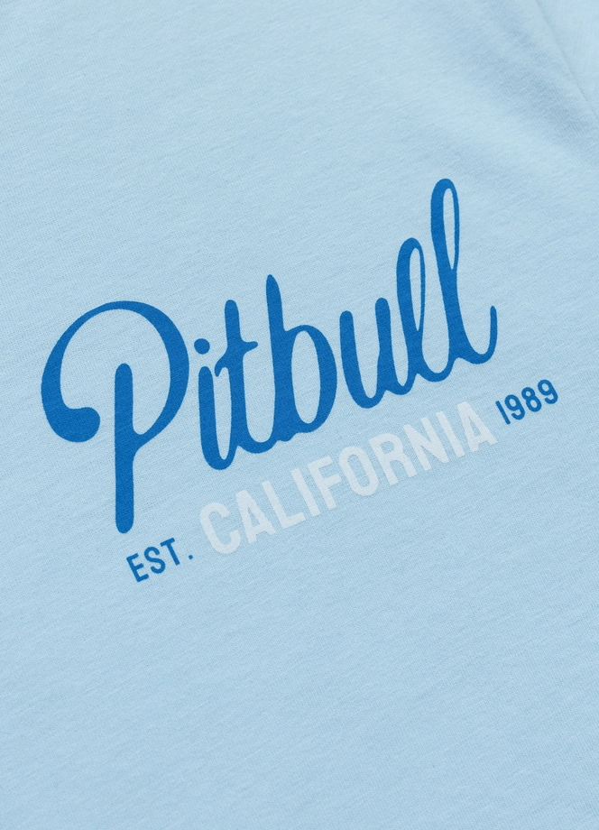 Koszulka męska T-Shirt Pit Bull Pitbull San Diego Born jasno niebieska