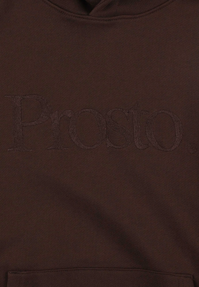 Bluza męska z kapturem oversize Prosto Mizo brązowa