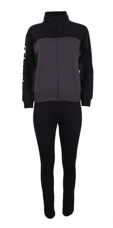 Komplet dresowy damski Champion Classic crewneck black/grey