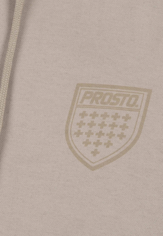 Bluza męska rozpinana z kapturem Prosto Shield beżowa