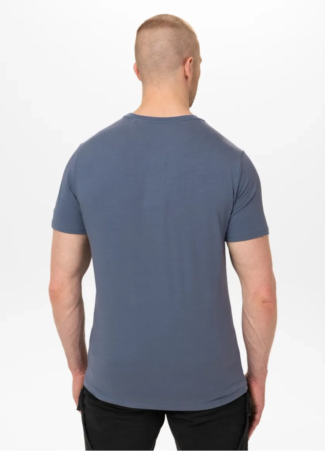 Koszulka męska T-Shirt Pit Bull Pitbull USA CAL Slim Fit ciemno niebieska