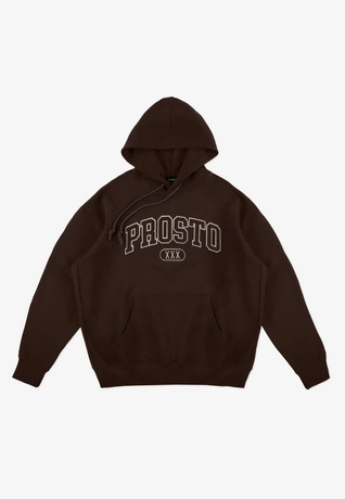 Bluza męska z kapturem oversize Prosto Nash brązowa