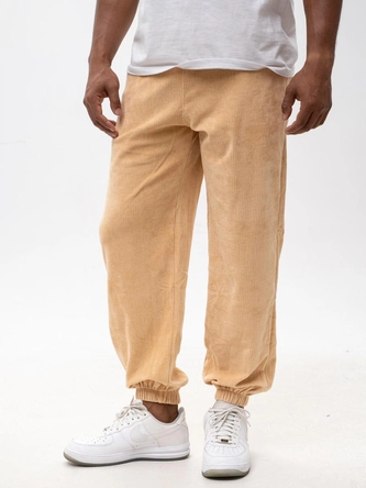 Spodnie męskie sztruksowe Jogger Jigga Wear Cord beżowe