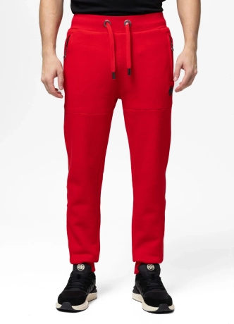 Spodnie męskie dresowe Pit Bull Small Logo HD czerwone