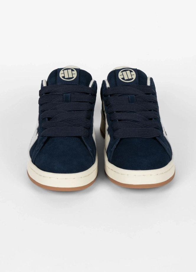 Buty sportowe sneakersy męskie Pit Bull Walker Logo ciemno niebieskie