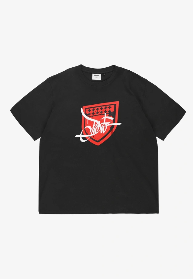 Koszulka męska t-shirt Prosto Damage Target czarna