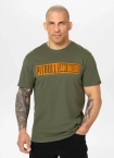 Koszulka męska T-Shirt Pitbull Eighty Nine Dog oliwkowa zielona