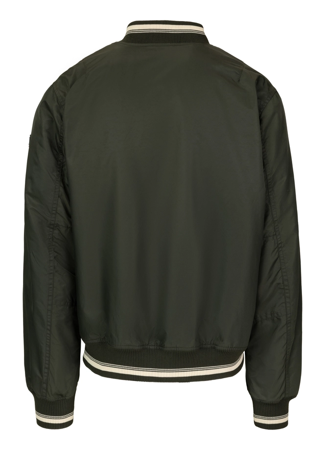 Kurtka męska przejściowa bejsbolówka Pit Bull Detroit ciemno zielona