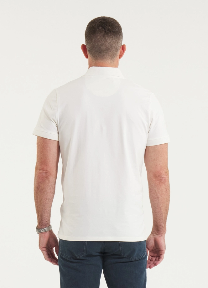 Koszulka męska Polo Pit Bull Pitbull Jersey Small Logo 25 Slim Fit biała