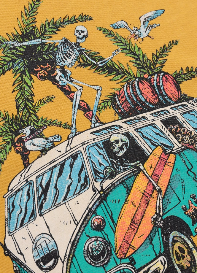 Koszulka damska T-shirt Pit Bull BeachBreak sprany żółty