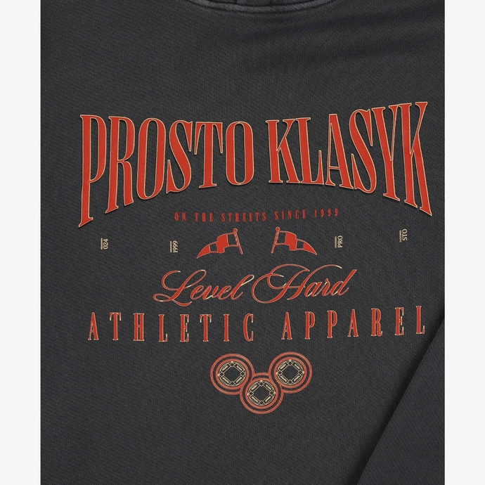 Bluza męska z kapturem Prosto Klasyk Sly hoodie sprany czarny