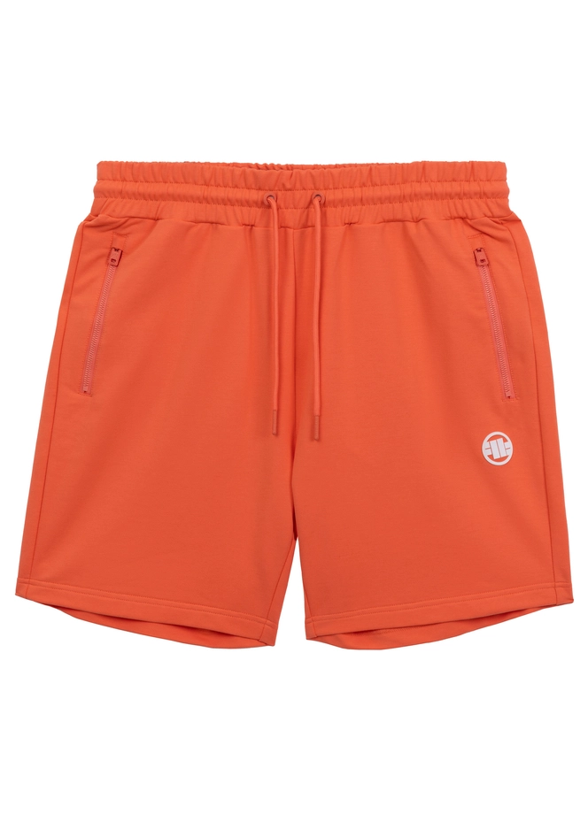 Spodenki szorty dresowe męskie Pitbull Nugget łososiowe pomarańczowe