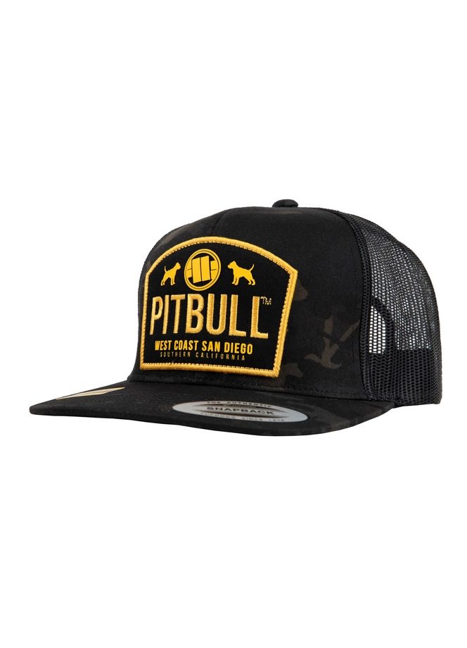 Czapka z daszkiem Snapback Mesh Pit Bull Pitbull Dogs camo/czarna