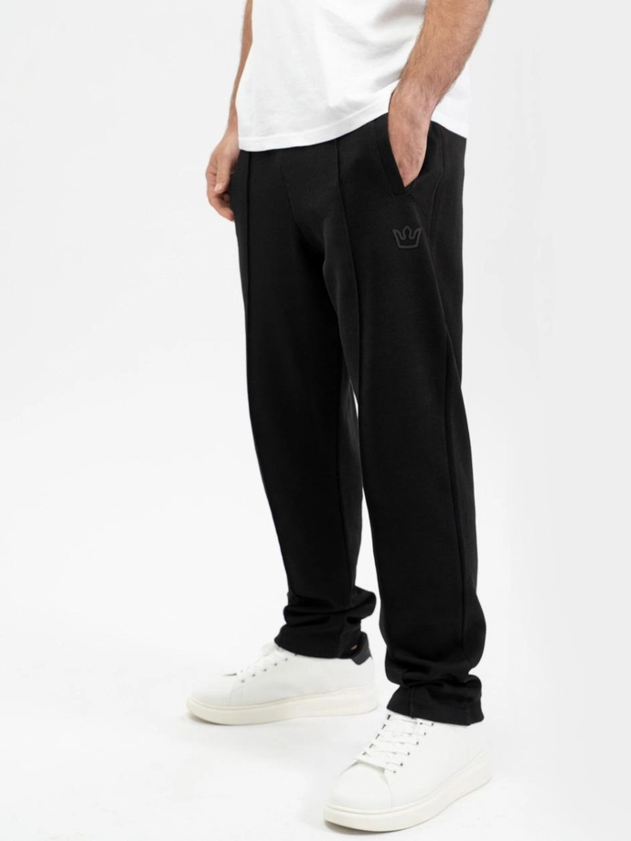Spodnie dresowe męskie Jigga Wear Gum Simple Crown czarne